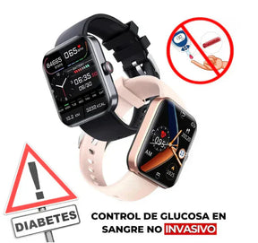 Reloj SmartWatch Plus + Medidor de glucosa, presión arterial y colesterol